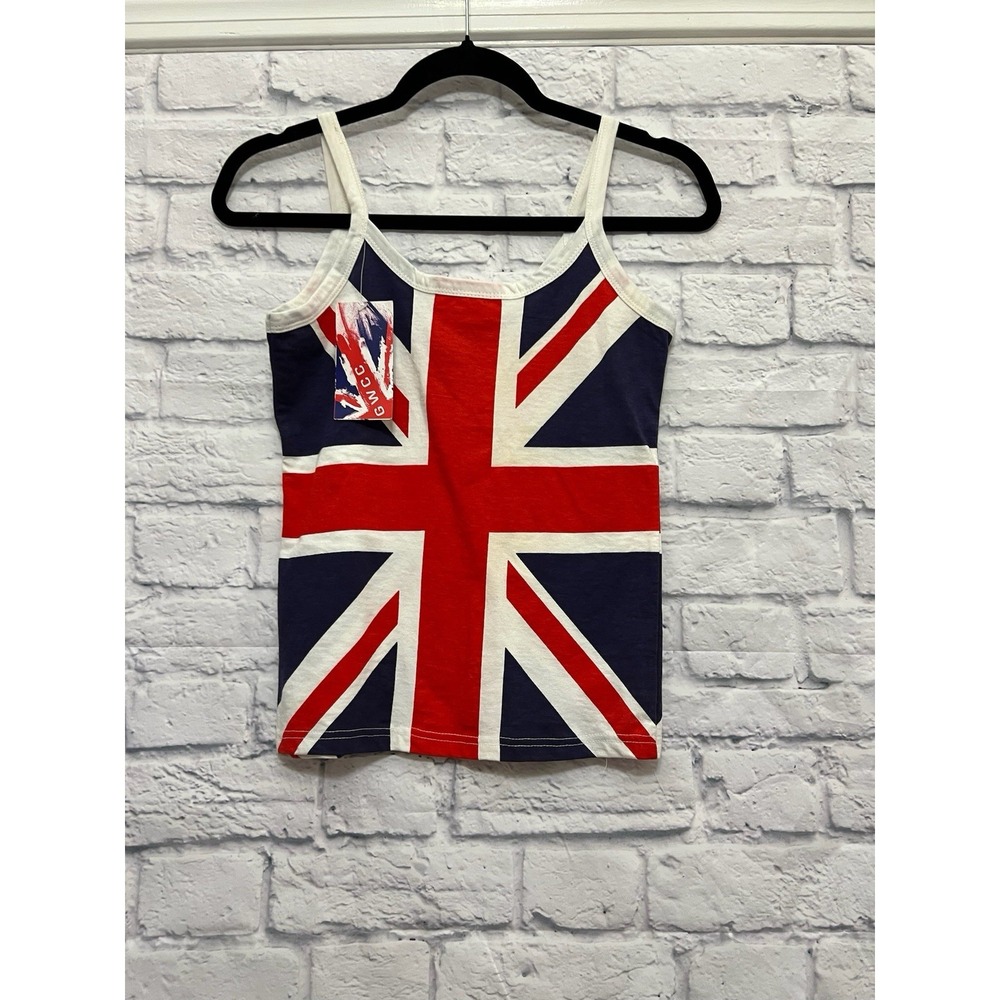 NWT Women's Union Jack British Flag Tank Top Size XS